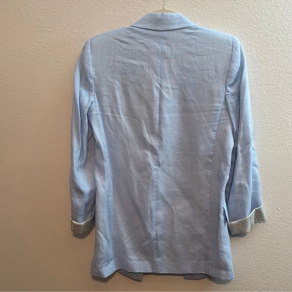 Zara Women's Light Blue Blazer - Picture 4 of 5